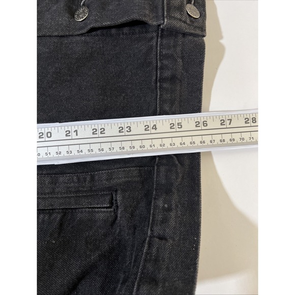 Vintage Black Tyca Denim Jean Jacket Apache Gold Embossed Made in USA Rare XL - Picture 7 of 7